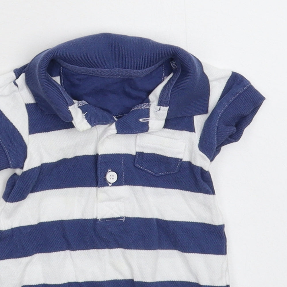 NEXT Baby Blue Striped  Babygrow One-Piece Size 0-3 Months