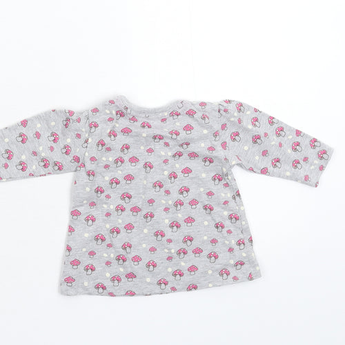 Earlydays Girls Grey   Basic T-Shirt Size 0-3 Months