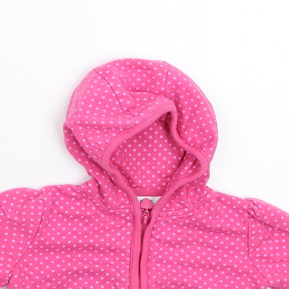 F&F Girls Pink Spotted  Jacket  Size 3-6 Months