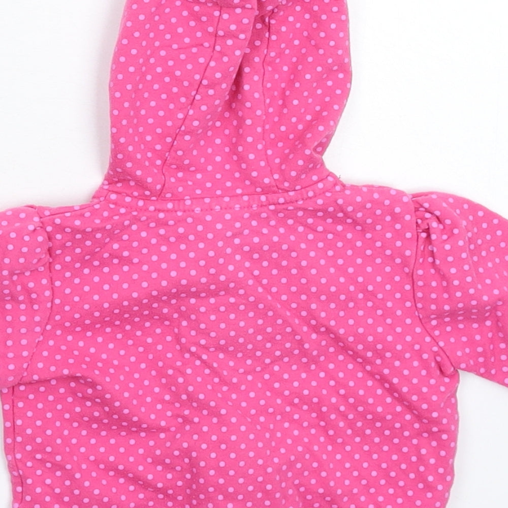 F&F Girls Pink Spotted  Jacket  Size 3-6 Months