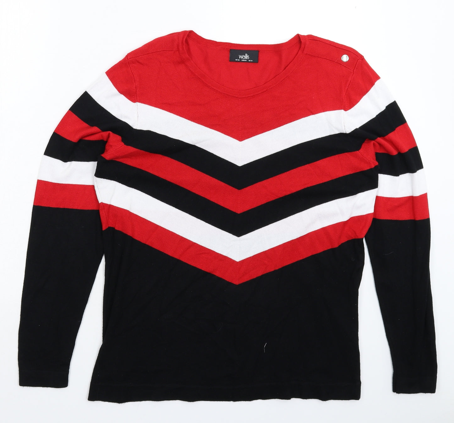 Wallis Womens Multicoloured Striped Knit Pullover Jumper Size 16
