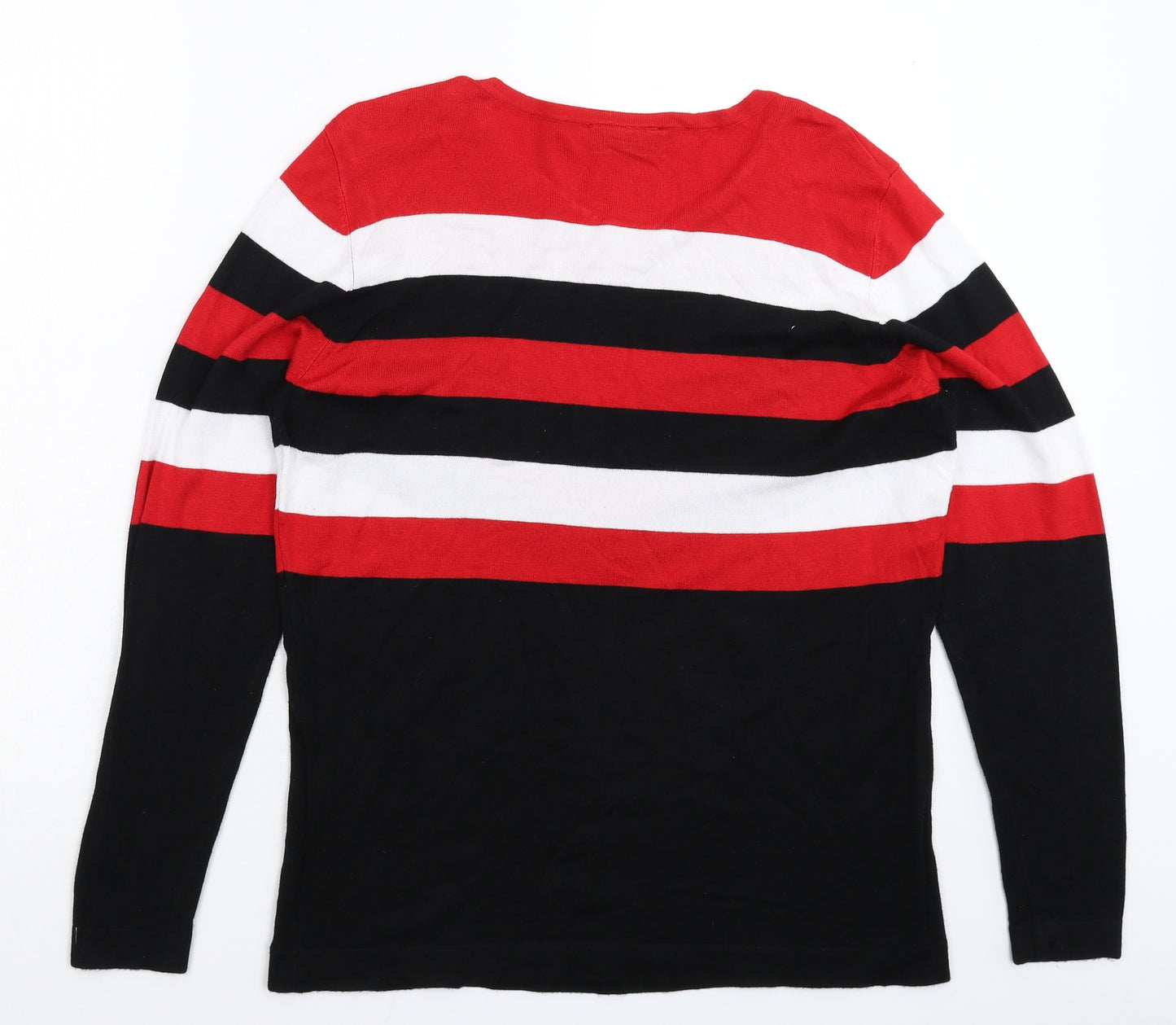 Wallis Womens Multicoloured Striped Knit Pullover Jumper Size 16