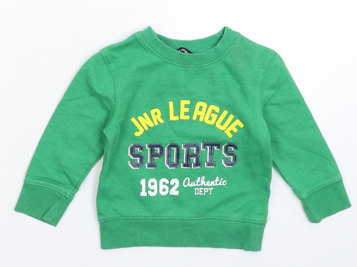 George Baby Green   Pullover Jumper Size 12-18 Months