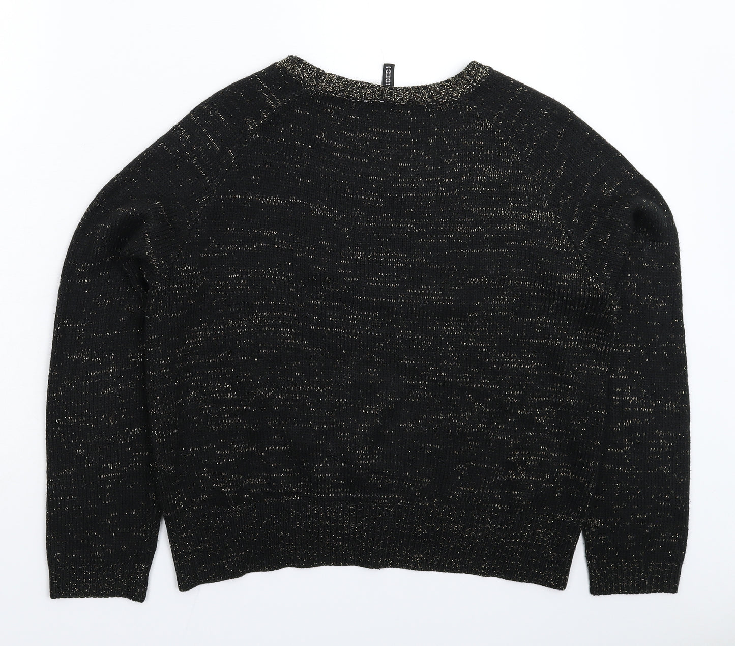 Divided Womens Black  Knit Pullover Jumper Size M