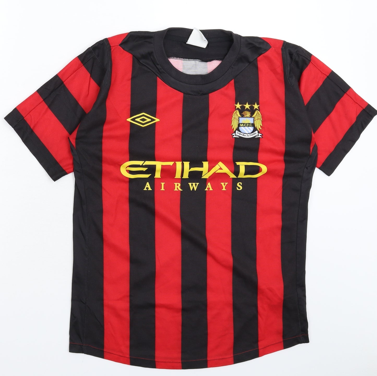 Umbro Mens Multicoloured Striped  Jersey T-Shirt Size S  - Manchester City