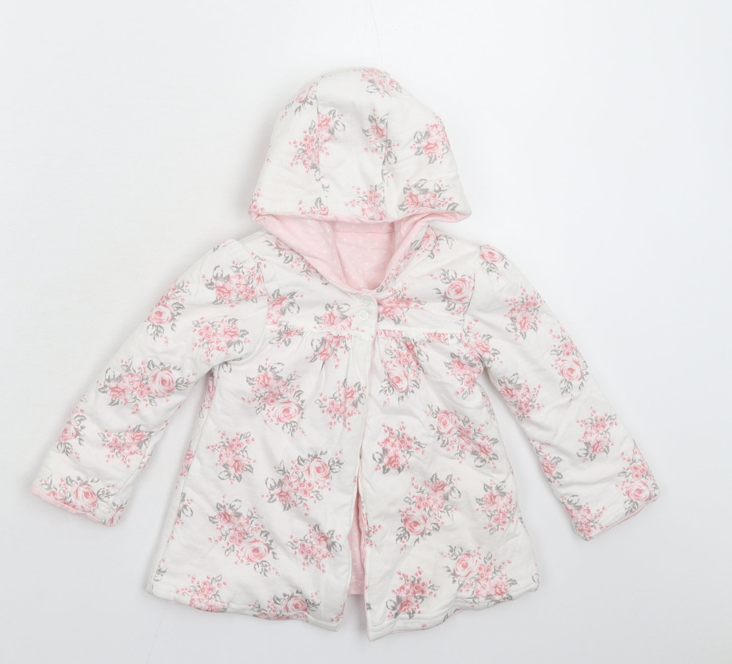 George Girls White Floral  Jacket  Size 12-18 Months