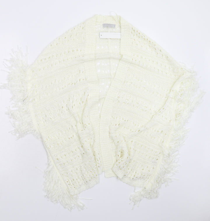 Red Herring Womens White Knit Vest Jumper Size M