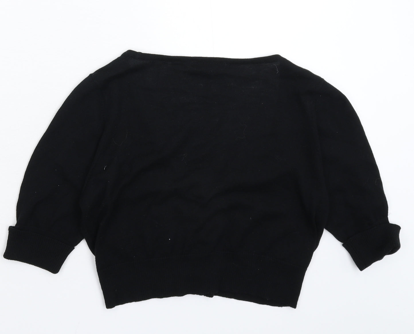 Marks and Spencer Womens Black  Knit Cardigan Jumper Size 14