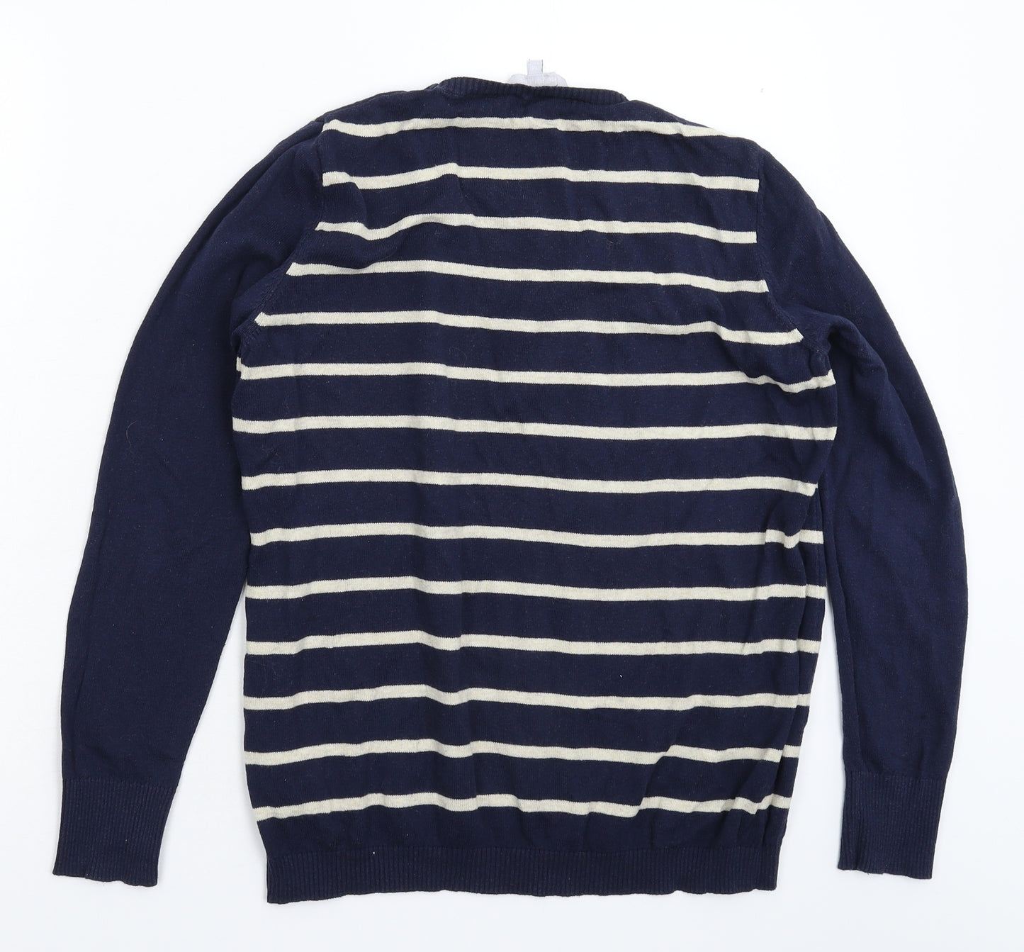 Red Herring Womens Blue Striped Knit Pullover Jumper Size 14