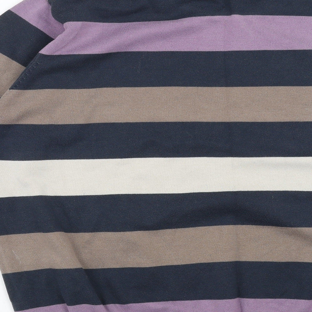 Burton Mens Blue Striped Knit Pullover Jumper Size 2XL