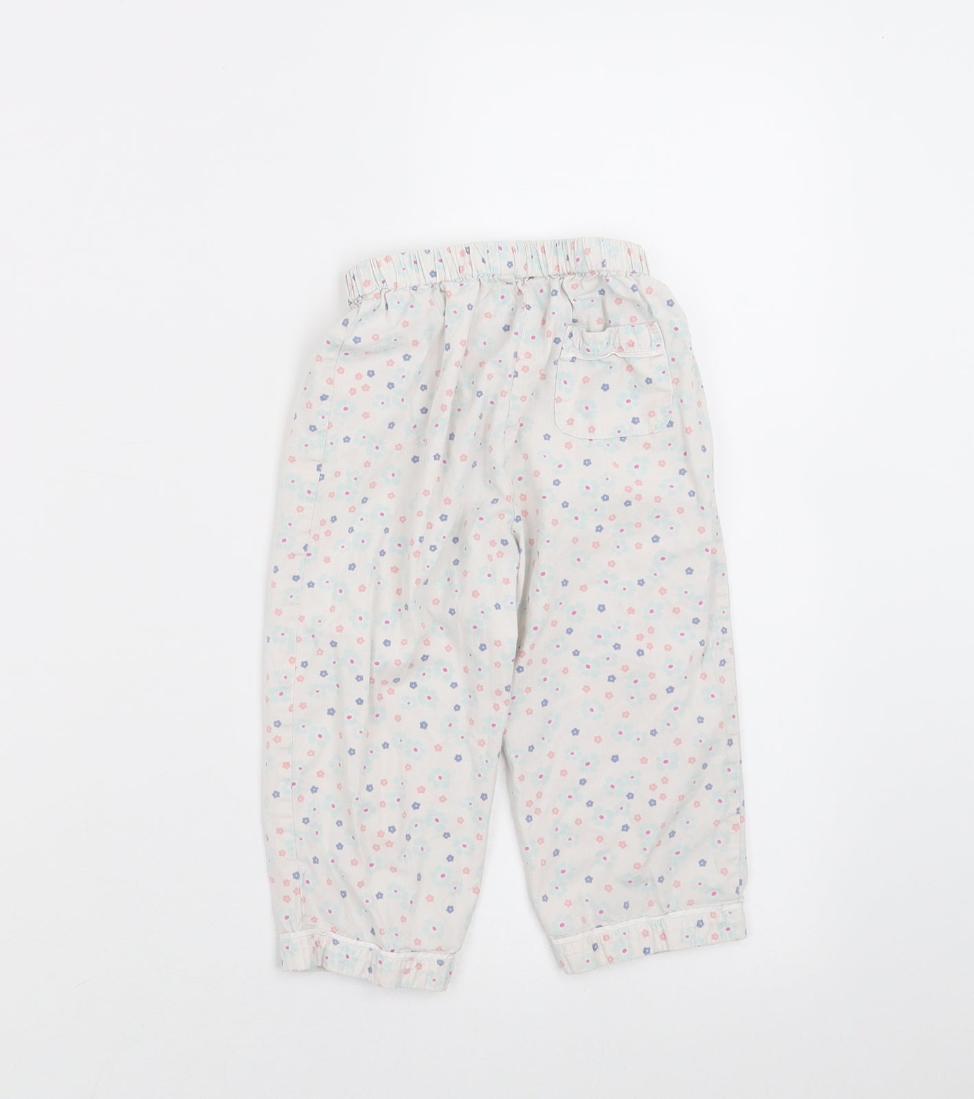 John Lewis Girls White Floral   Pyjama Pants Size 12-18 Months