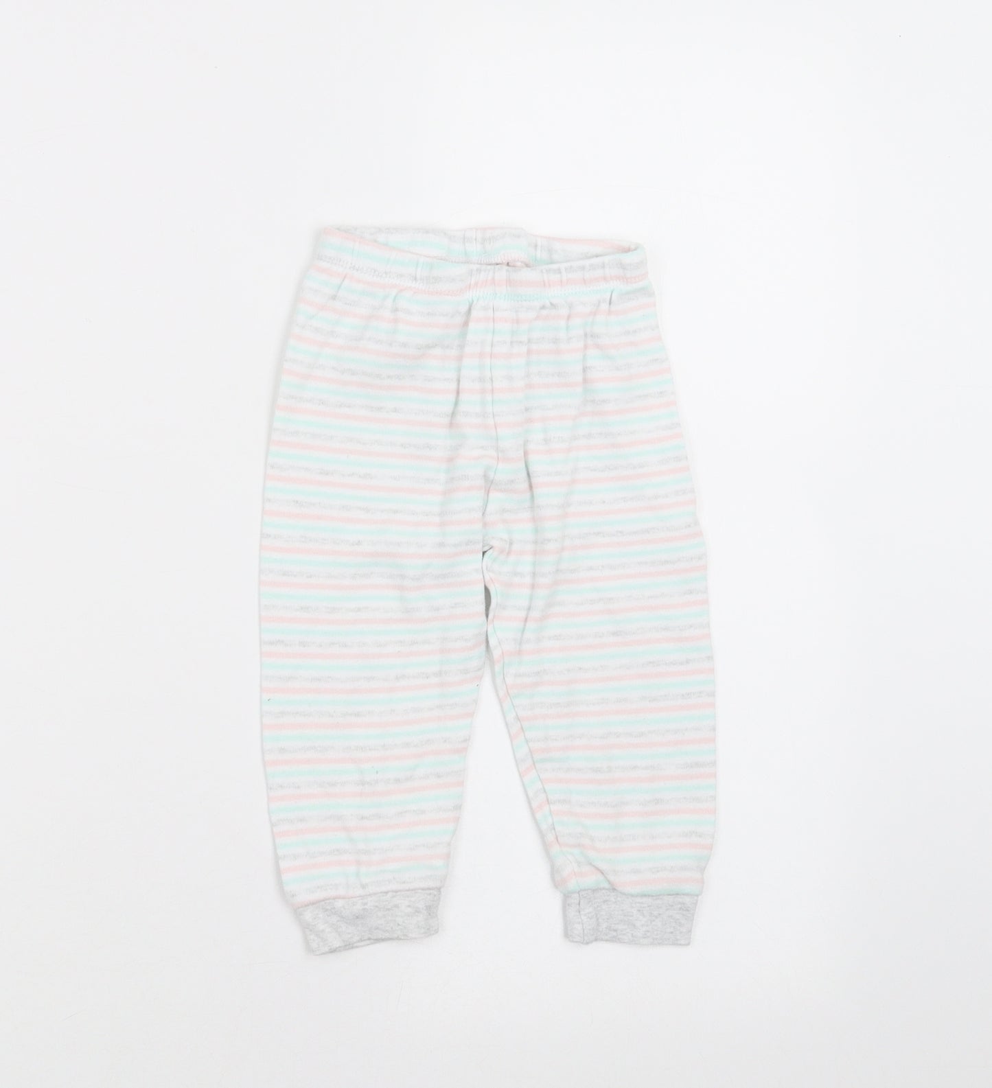 Primark Girls White Striped   Pyjama Pants Size 18-24 Months