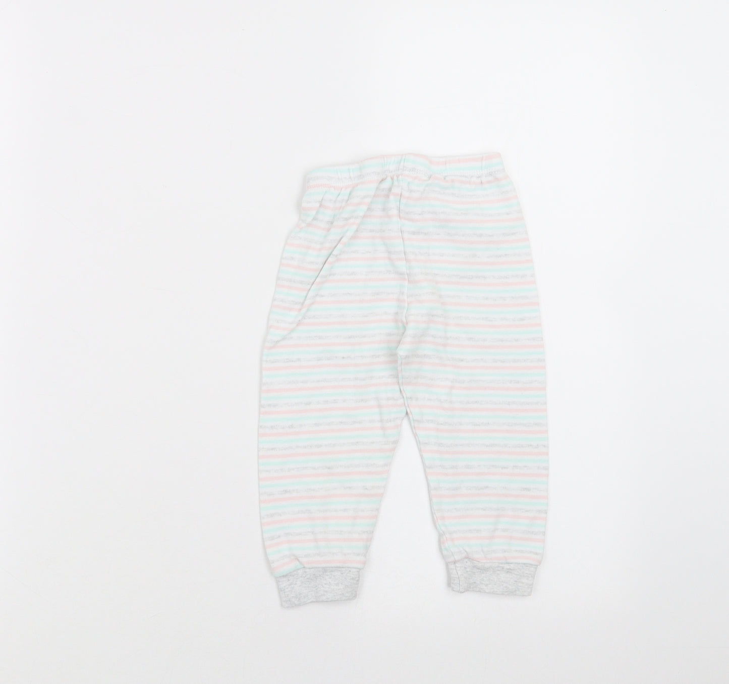 Primark Girls White Striped   Pyjama Pants Size 18-24 Months