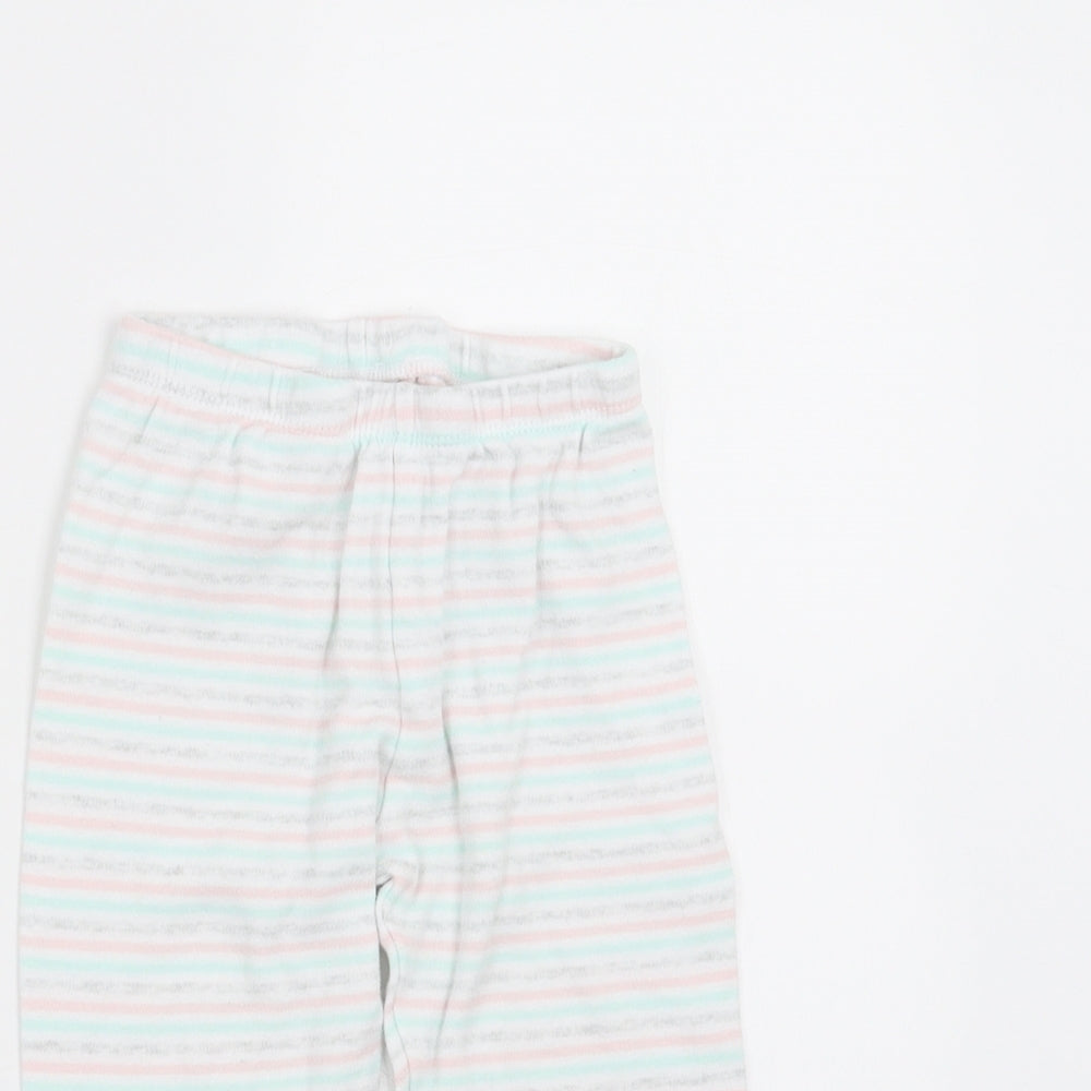 Primark Girls White Striped   Pyjama Pants Size 18-24 Months