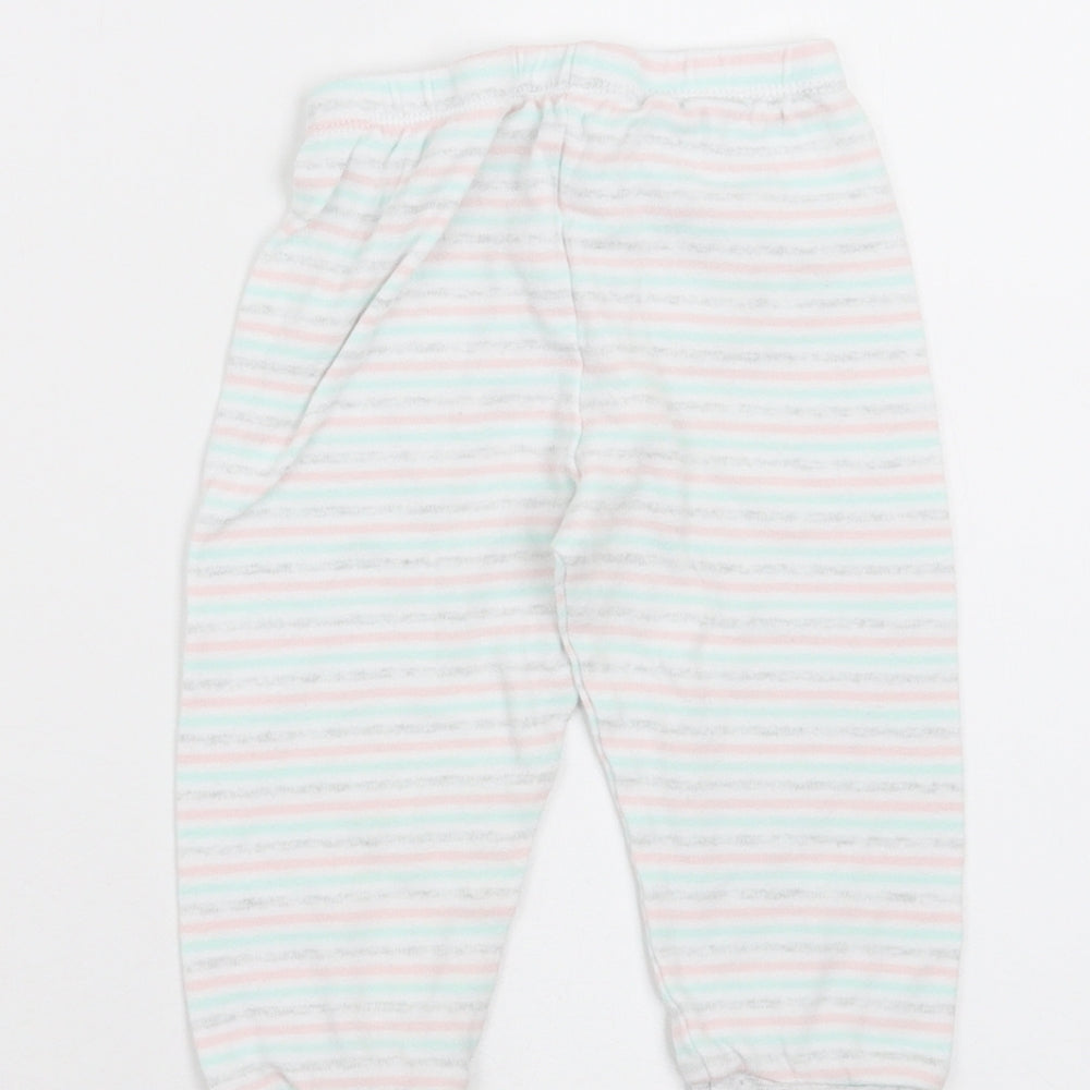 Primark Girls White Striped   Pyjama Pants Size 18-24 Months