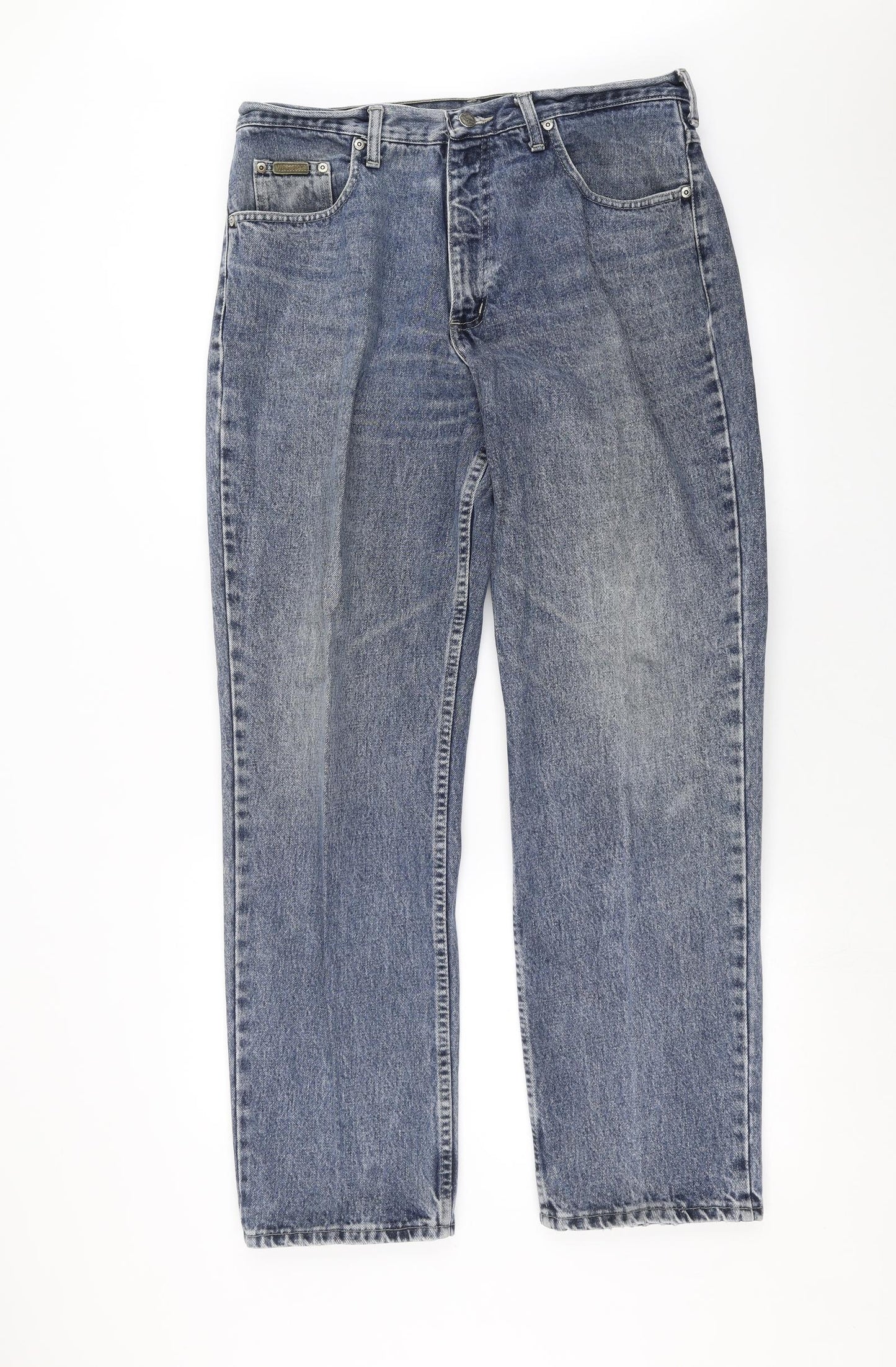 Wrangler Mens Blue  Denim Straight Jeans Size 36 in L31 in