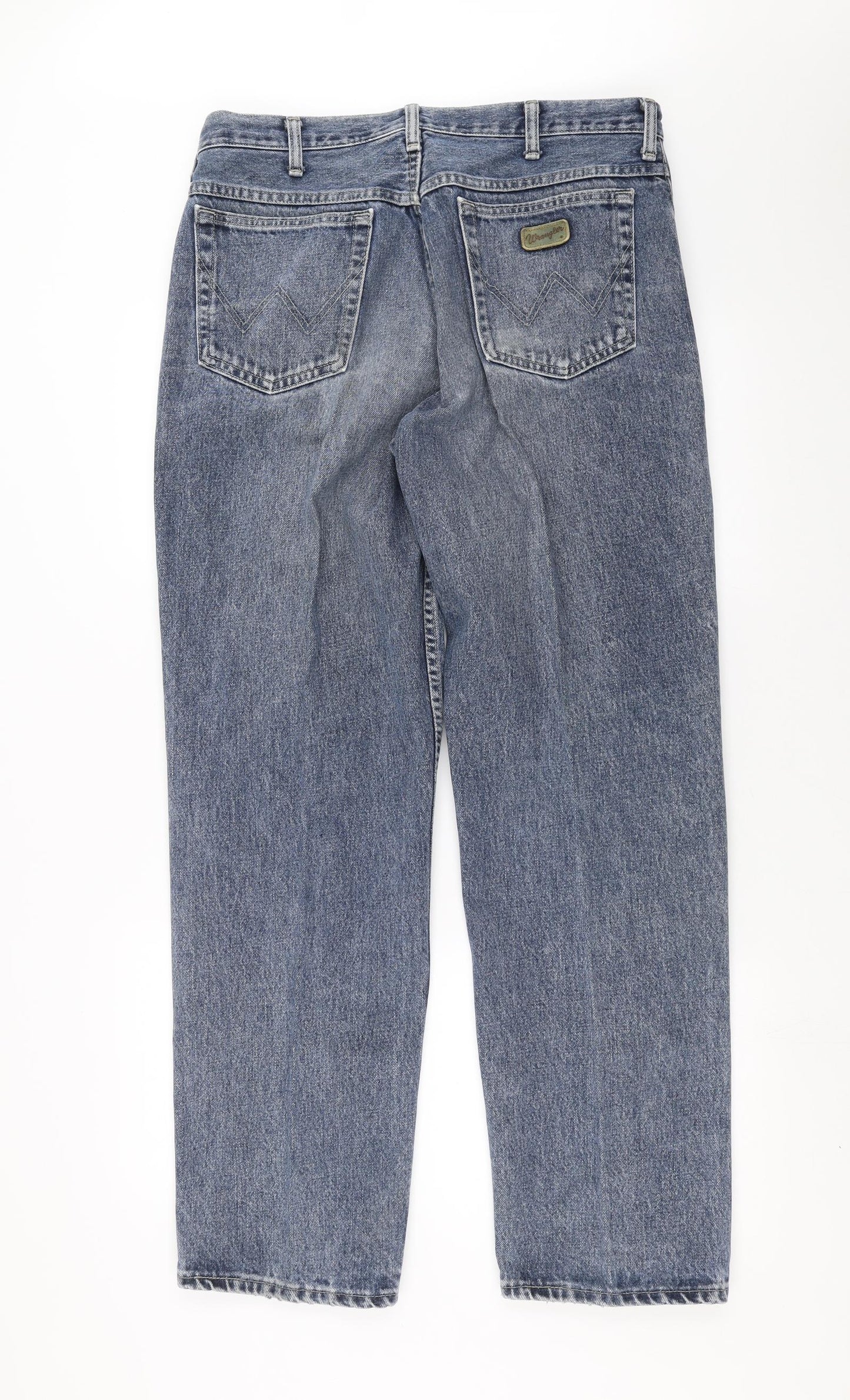 Wrangler Mens Blue  Denim Straight Jeans Size 36 in L31 in