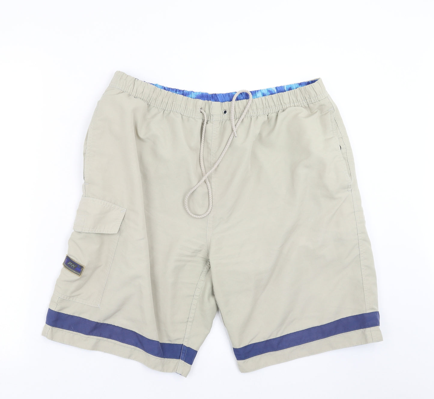 PETROLEUM Mens Beige   Bermuda Shorts Size L - Reversible swim shorts