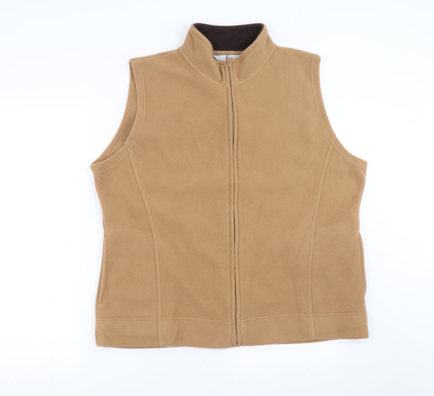 EWM Womens Beige  Fleece Gilet Jacket Size XL