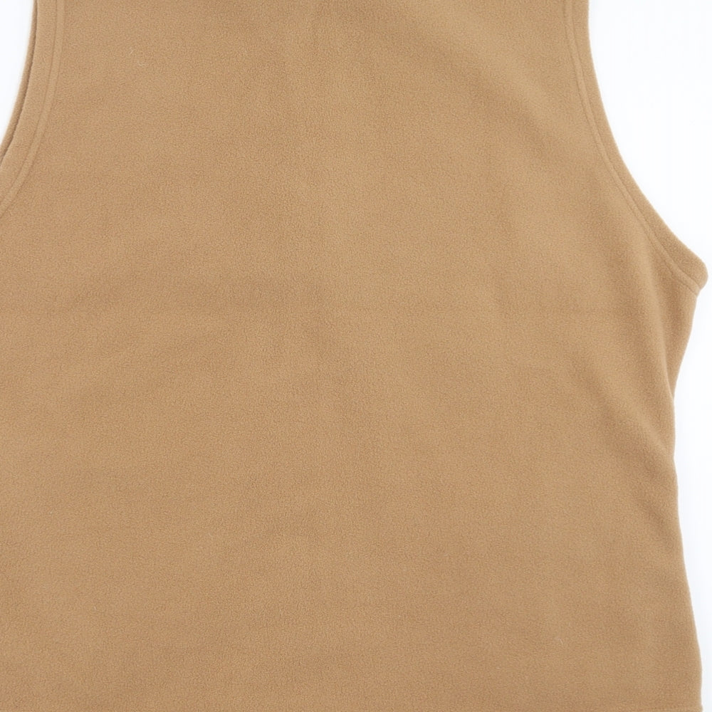 EWM Womens Beige  Fleece Gilet Jacket Size XL
