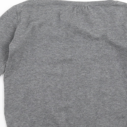 CFK Girls Grey  Knit Pullover Jumper Size 8 Years