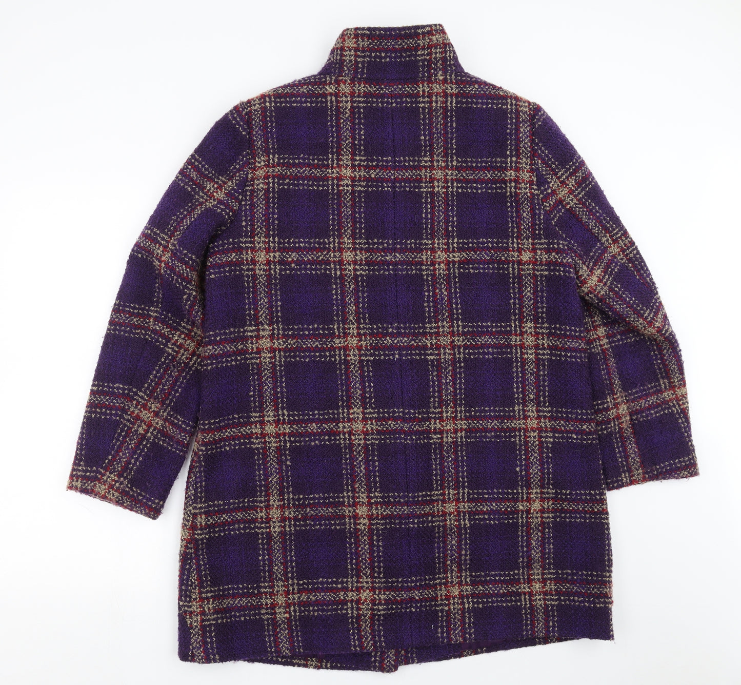 Marks and Spencer Womens Purple Check  Jacket Coat Size 16