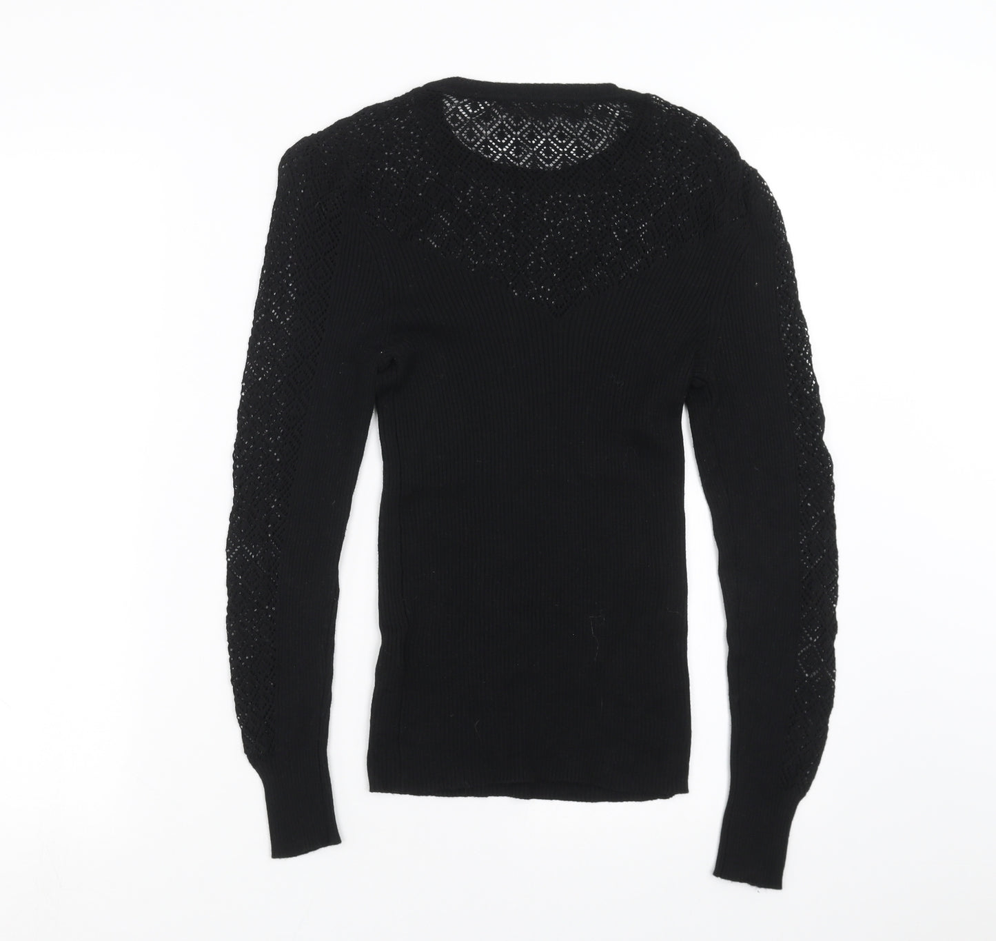 Only Womens Black  Knit Pullover Jumper Size M