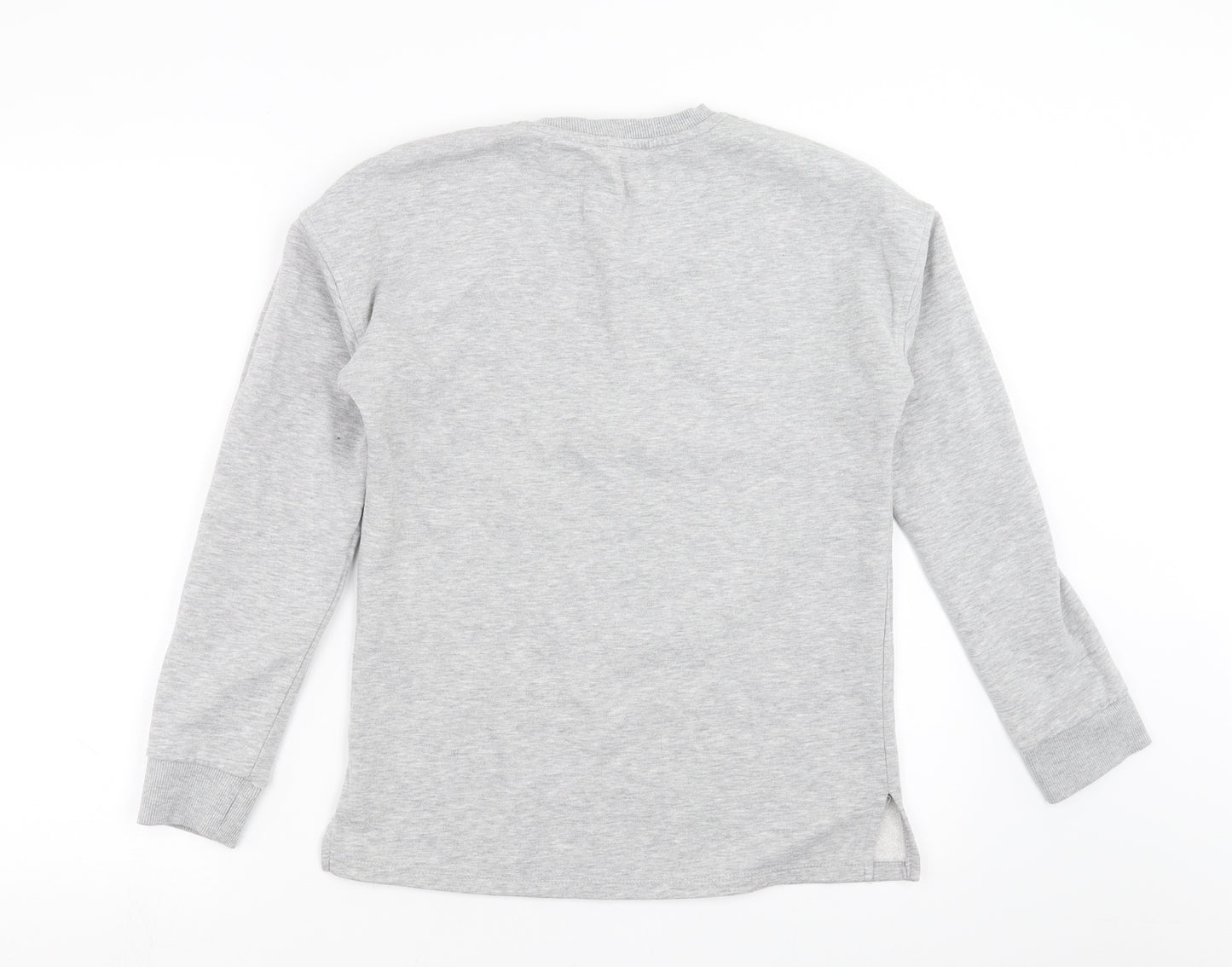 Papaya Womens Grey Floral  Pullover Sweatshirt Size 8