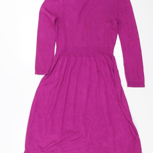 TU Womens Purple  Knit Jumper Dress  Size 14