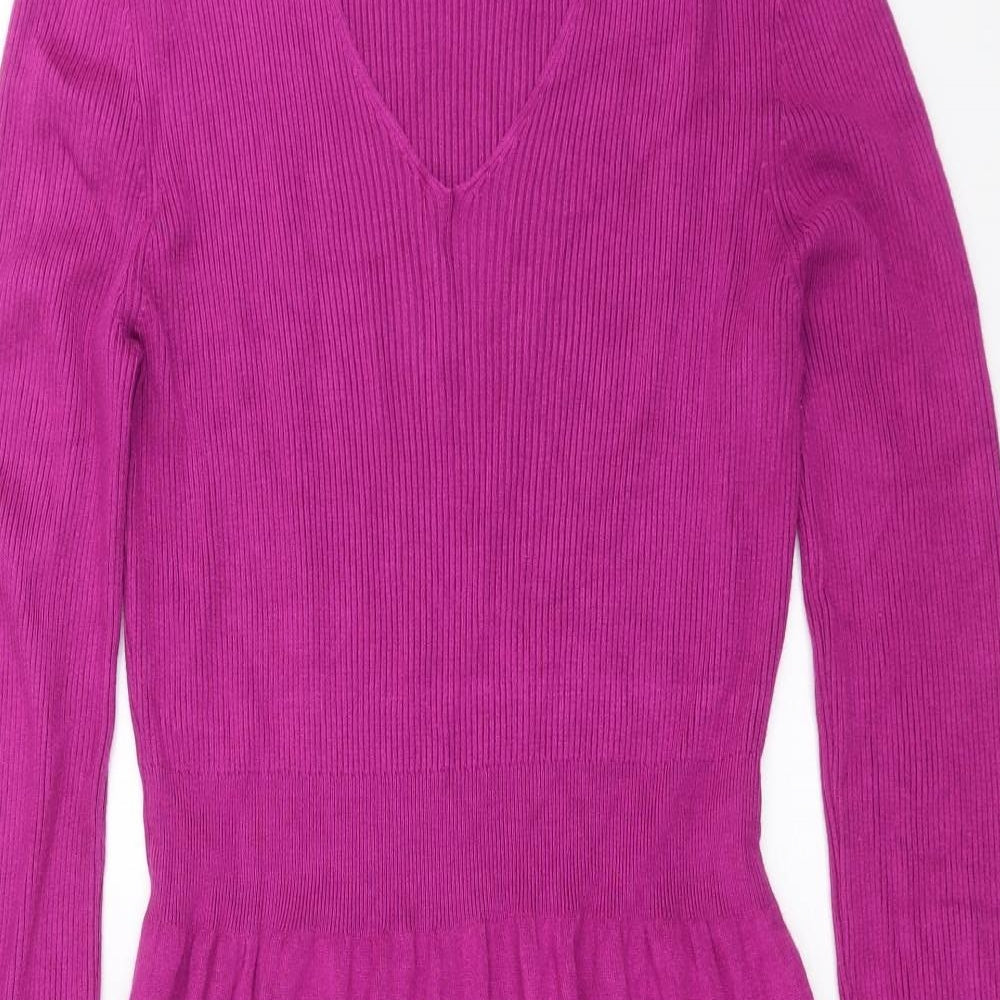 TU Womens Purple  Knit Jumper Dress  Size 14
