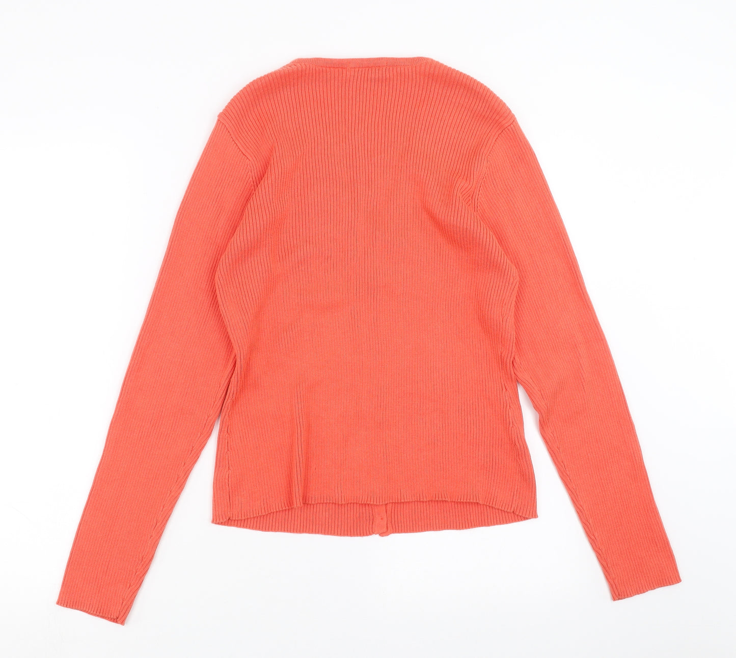 George Womens Orange  Knit Cardigan Jumper Size 16
