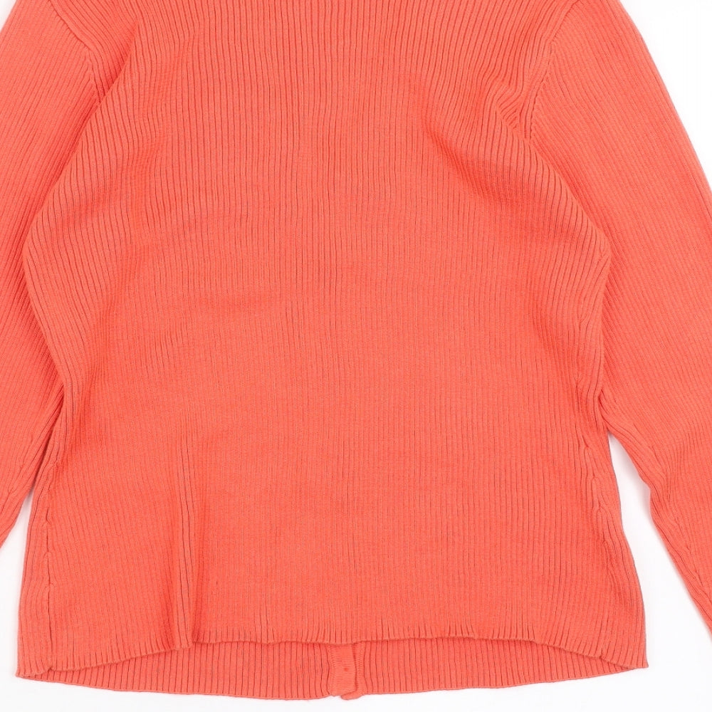 George Womens Orange  Knit Cardigan Jumper Size 16