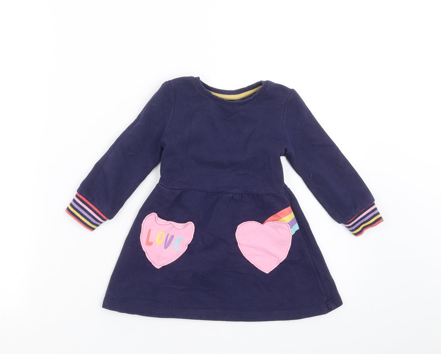 Nutmeg Girls Blue   Jumper Dress  Size 12-18 Months  - love