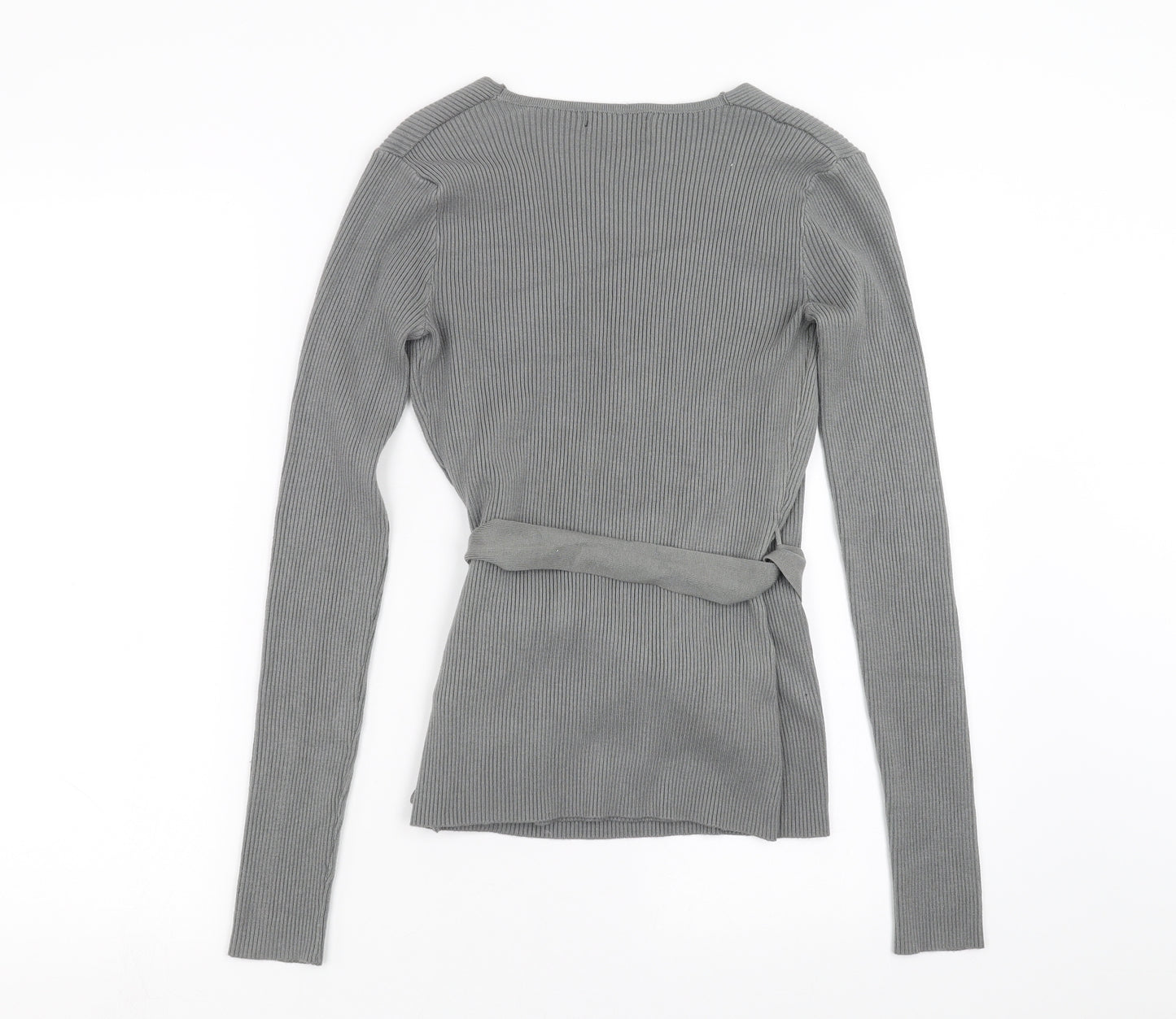 New Look Womens Grey   Pullover Jumper Size S  - wrap style