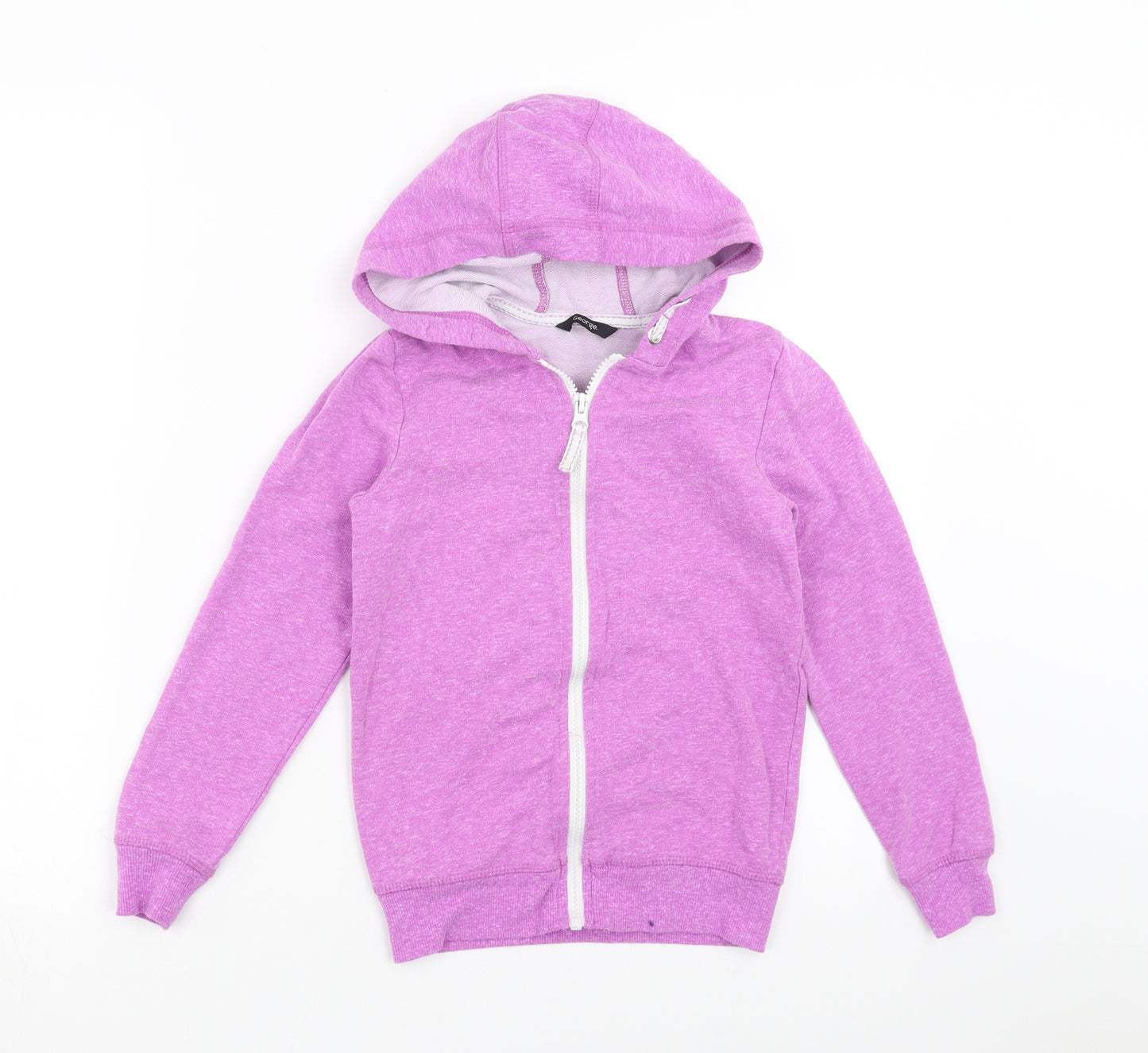 George Girls Purple   Full Zip Hoodie Size 8-9 Years