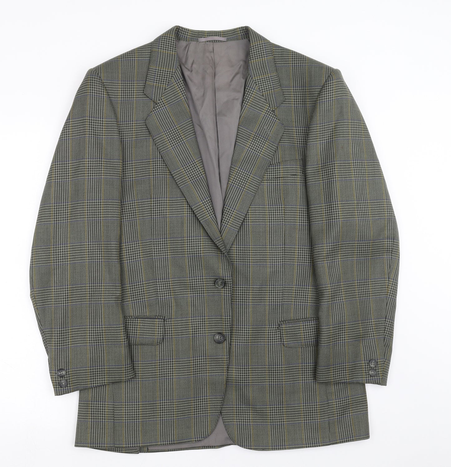 Jaeger Mens Green Check  Jacket Suit Jacket Size 40