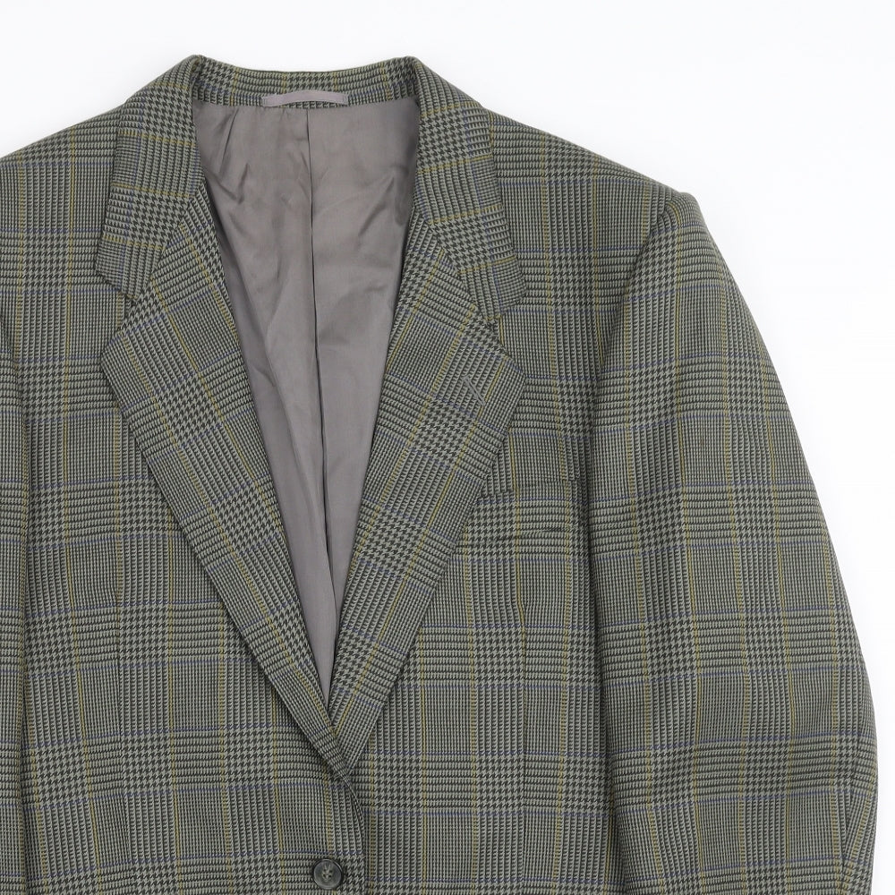 Jaeger Mens Green Check  Jacket Suit Jacket Size 40
