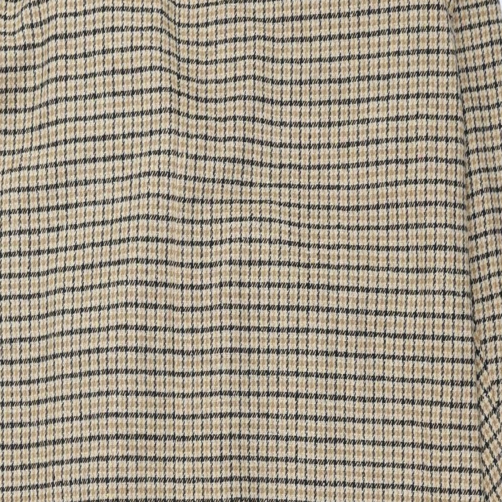 Missguided Womens Beige Check  Overcoat Coat Size 20