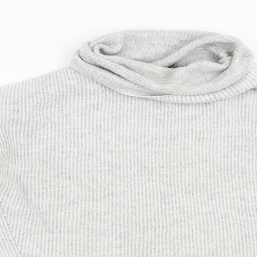 Primark Womens Grey Striped Knit Pullover Jumper Size M
