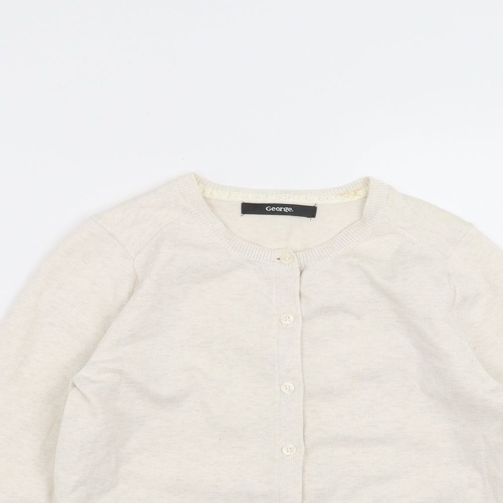 George Girls Beige   Cardigan Jumper Size 8-9 Years