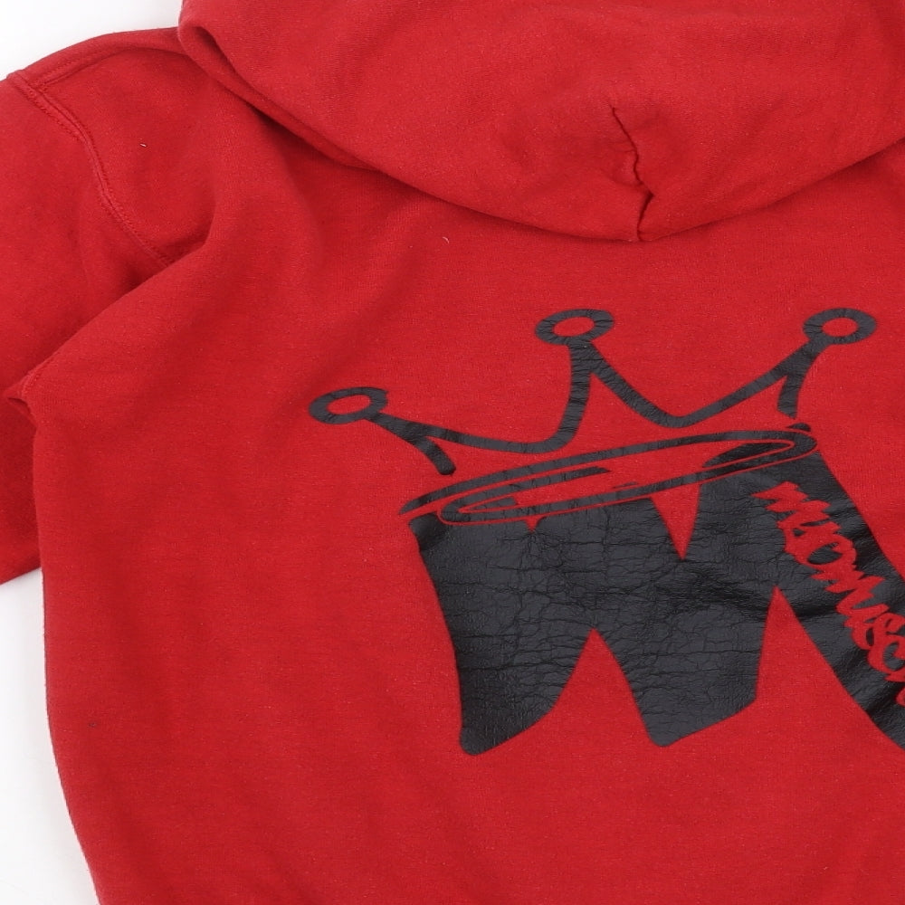 Gildan Mens Red   Full Zip Hoodie Size M