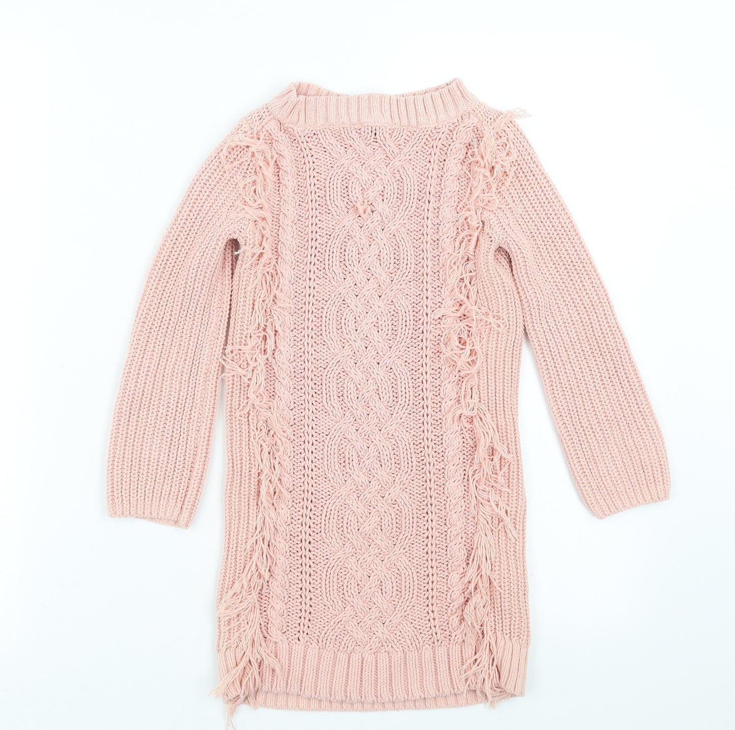 GapKids Girls Pink  Knit Jumper Dress  Size 4-5 Years  - cable knit