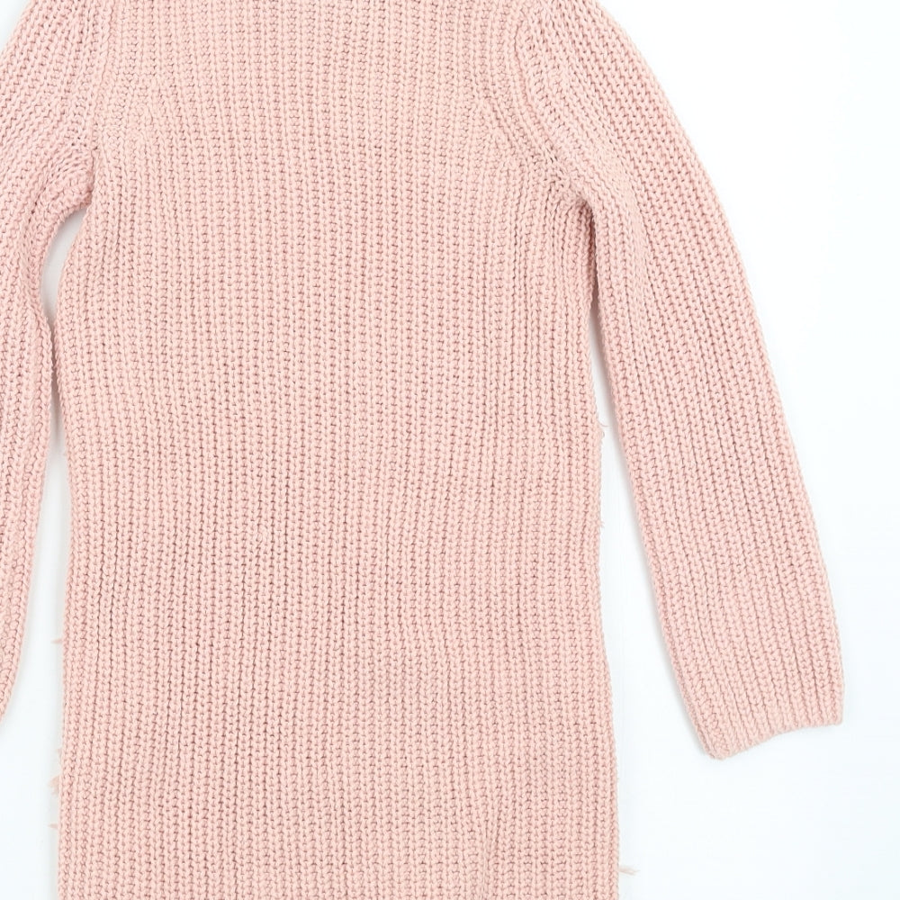 GapKids Girls Pink  Knit Jumper Dress  Size 4-5 Years  - cable knit