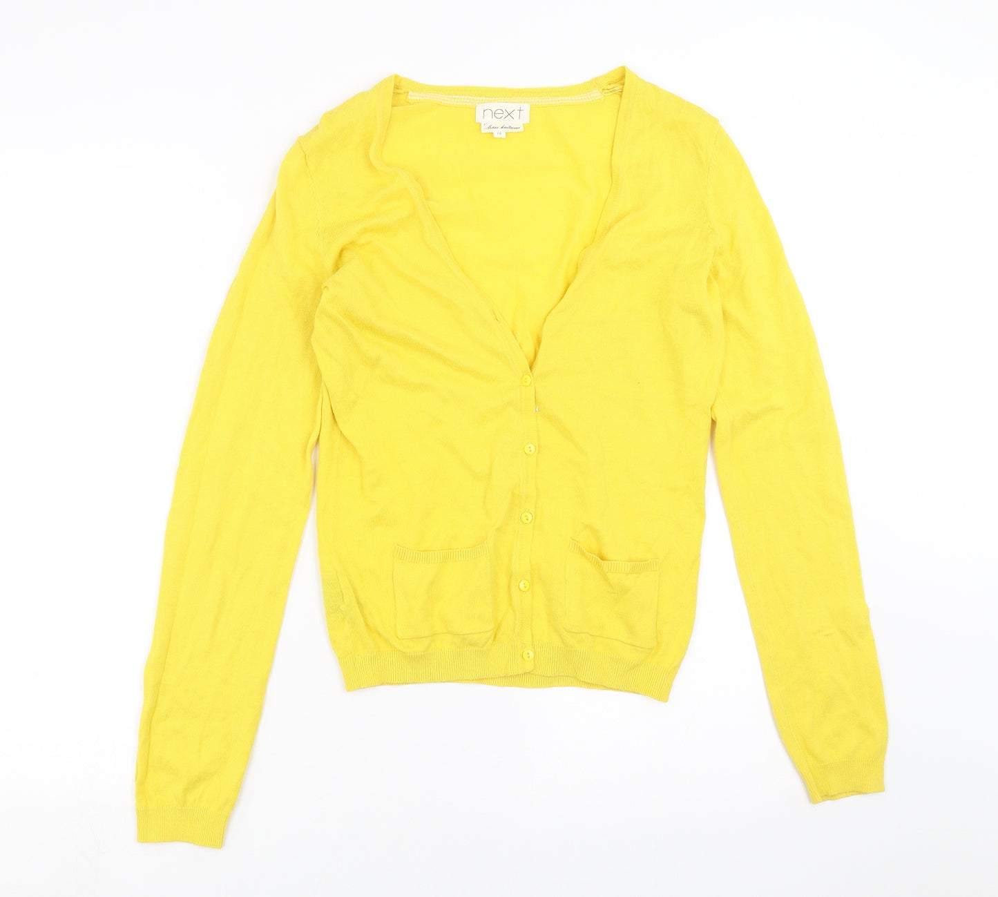 NEXT Womens Yellow  Knit Cardigan Jumper Size 10