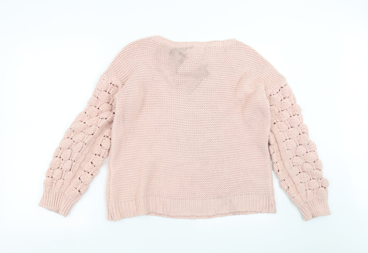 Quiz Womens Pink  Knit Pullover Jumper Size L