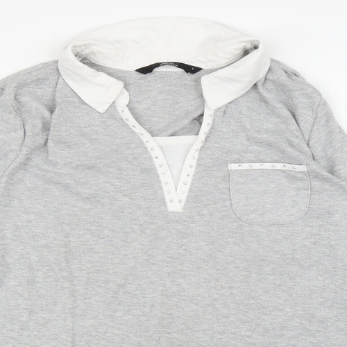 BM Casual Womens Grey   Basic Blouse Size L