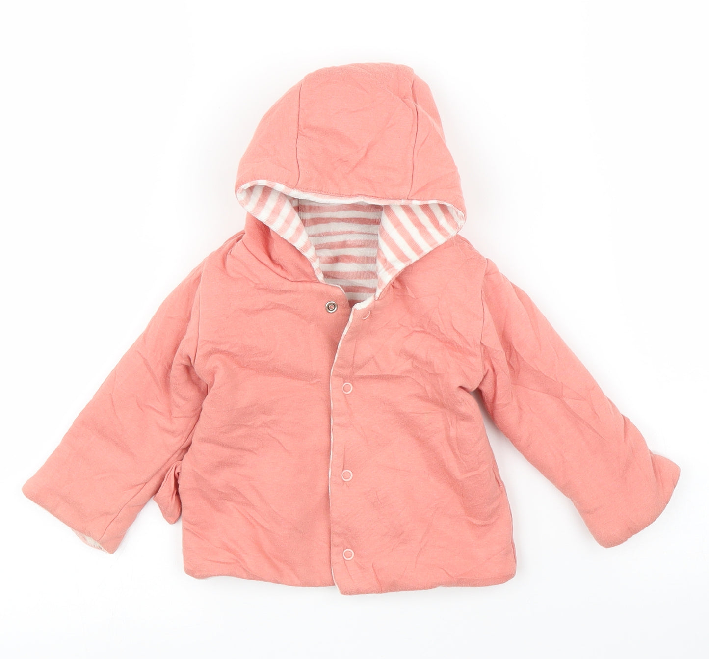Preworn Girls Pink   Overcoat Coat Size 6-9 Months