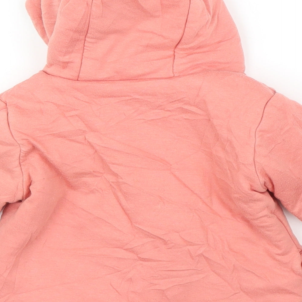 Preworn Girls Pink   Overcoat Coat Size 6-9 Months