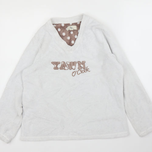 Primark Womens Grey Solid  Top Pyjama Top Size S
