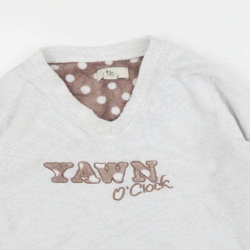 Primark Womens Grey Solid  Top Pyjama Top Size S